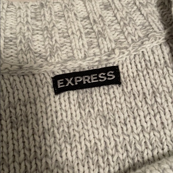 Express Off-The-Shoulder Crop Sweater - Picture 2 of 4
